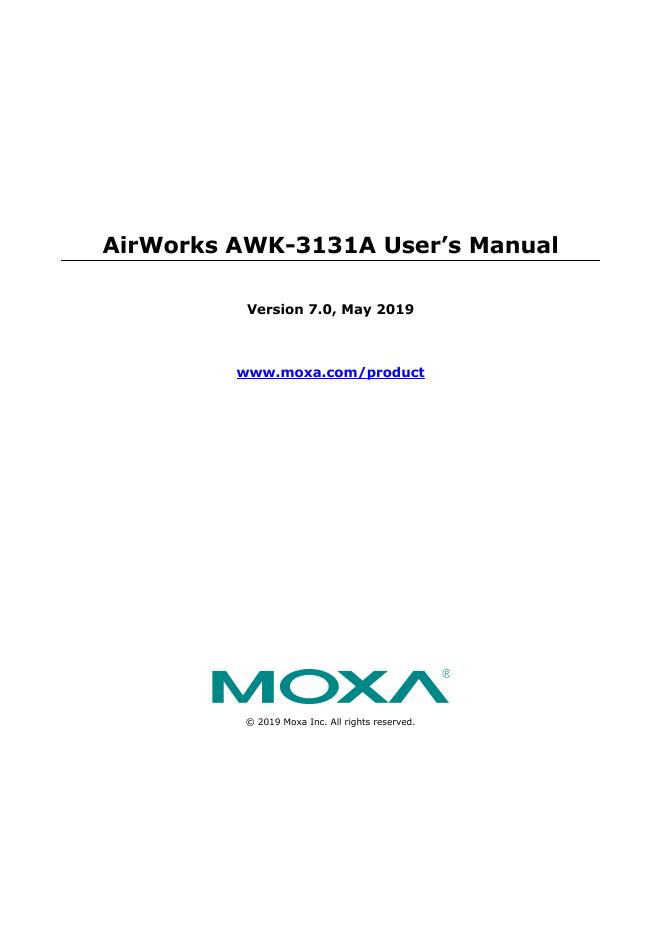 AirWorks AWK-3131A用户手册
