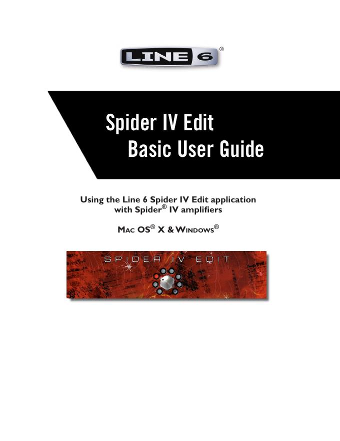 Line 6 Spider IV Edit使用手册
