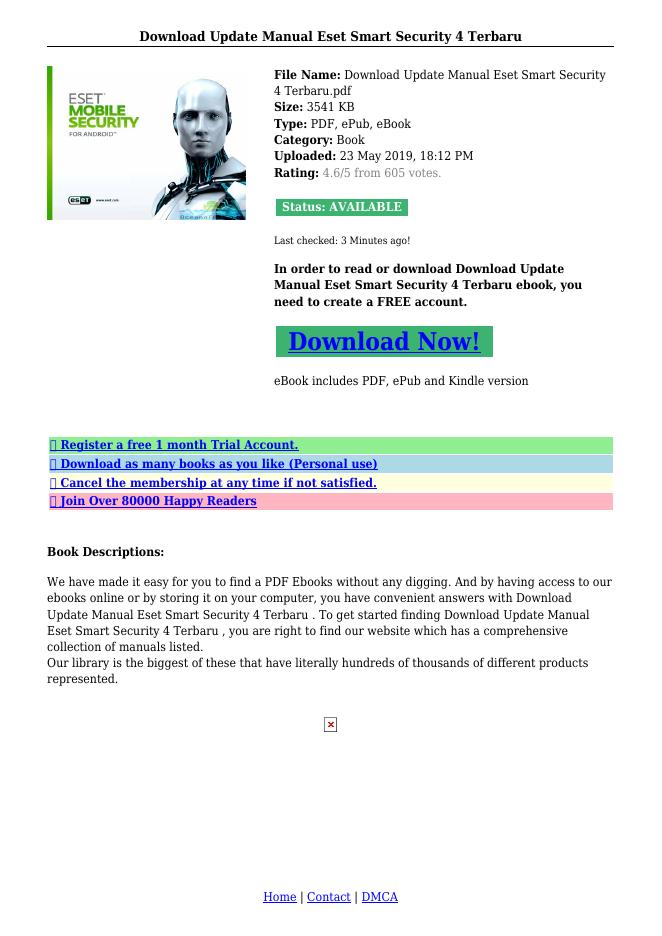 下载Eset Smart Security 4 最新版手册