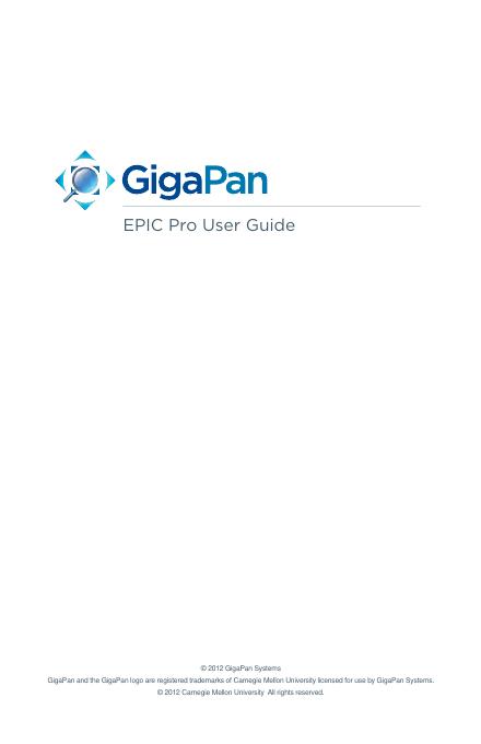 GigaPan EPIC Pro 用户手册