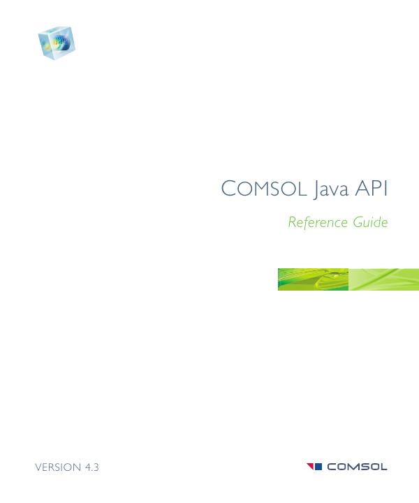Comsol Java API 使用手册