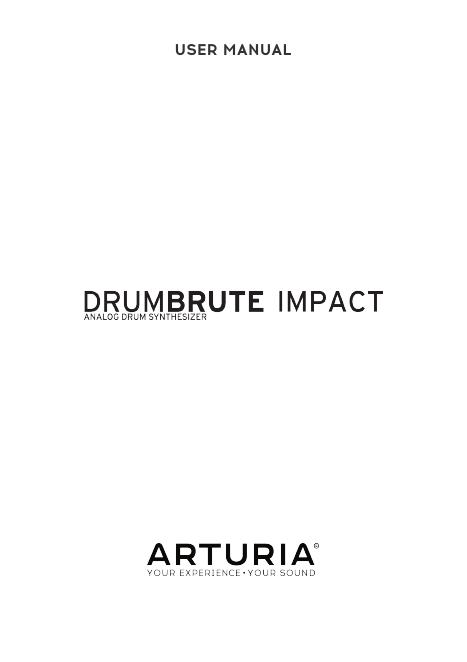 Arturia DrumBrute Impact鼓机用户手册