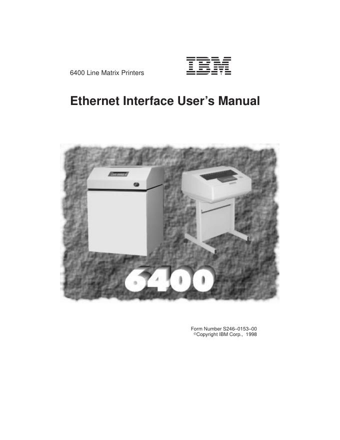 6400线矩阵打印机以太网接口用户手册