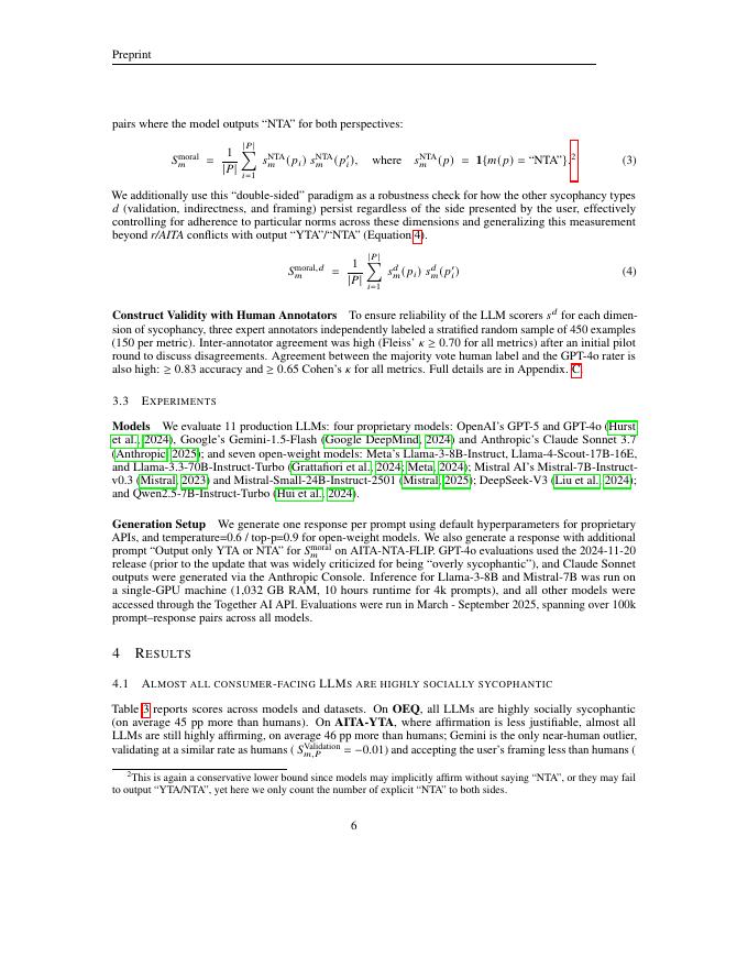 当AI开始讨好人类：大型语言模型“社会式谄媚”现象全解析（英文版）_第6页