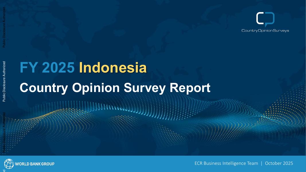世界银行：2025财年印尼国家意见调查报告（英文版）海报
