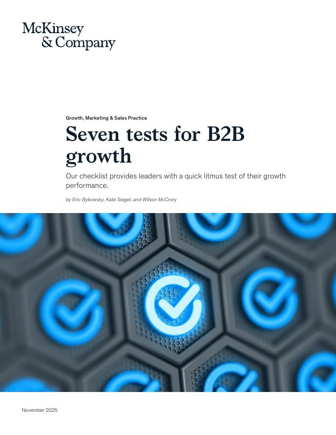 麦肯锡：2025年B2B增长的七大考验报告（英文版）海报