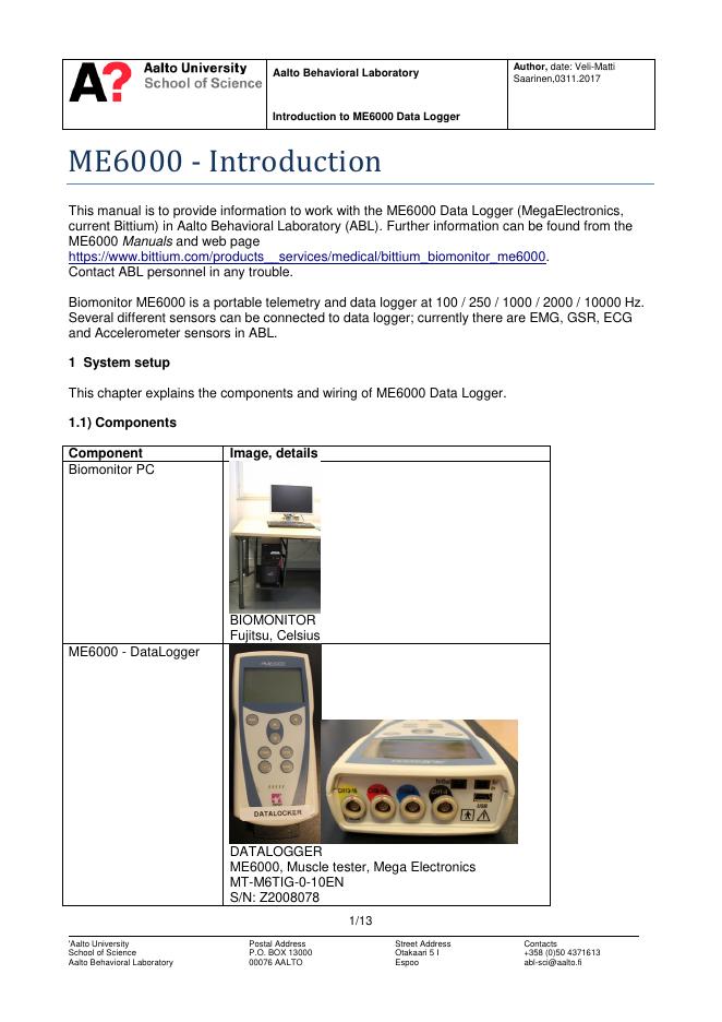 ME6000数据记录仪使用手册