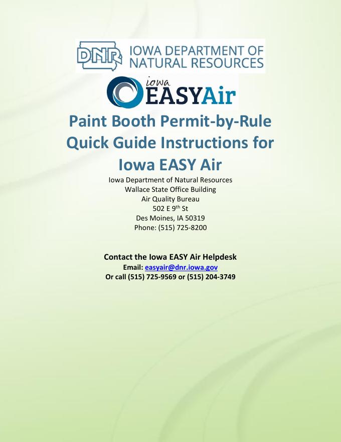 喷漆房许可证申请手册