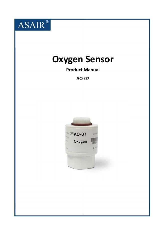AO-07氧气传感器产品手册