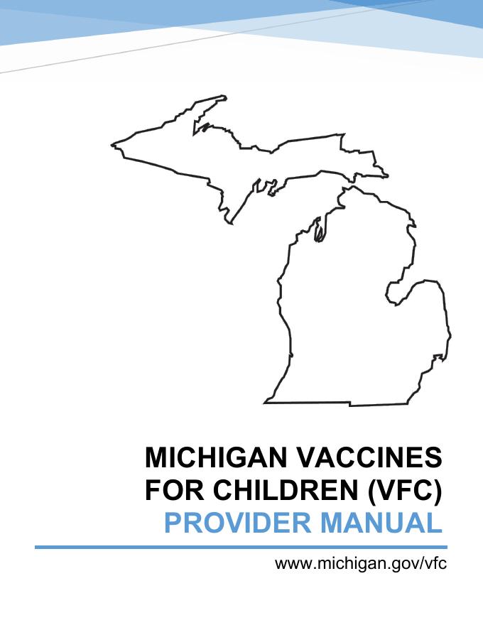 Michigan VFC Provider Manual