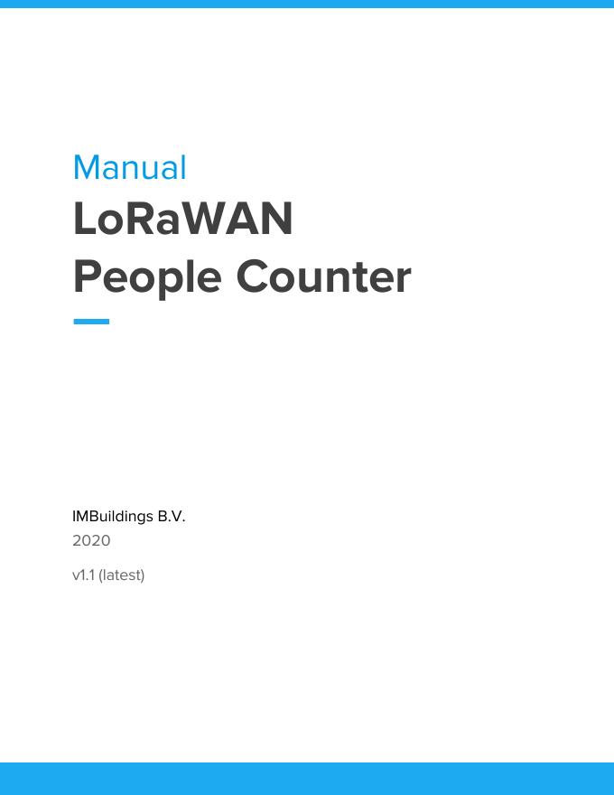 LoRaWAN People Counter使用手册
