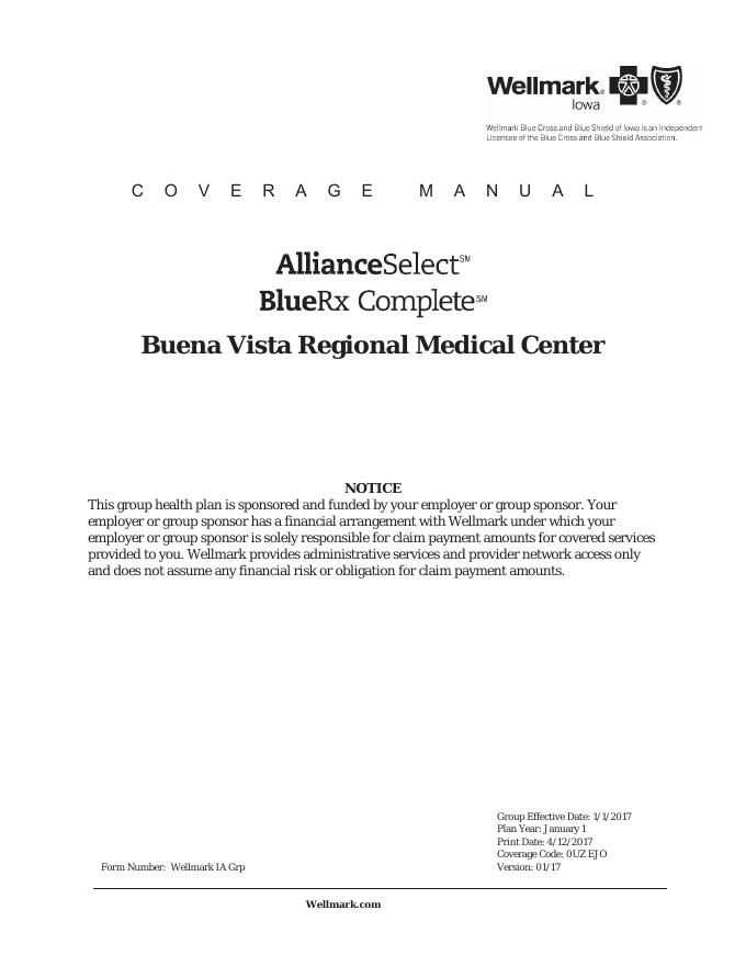 Wellmark健康保险计划概述手册
