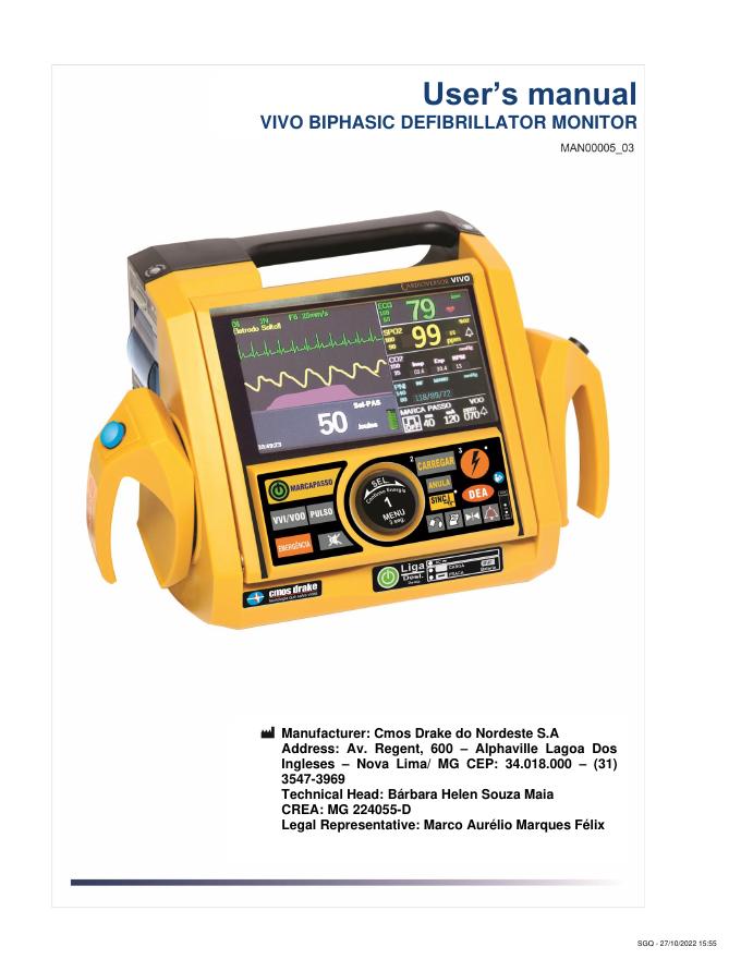 VIVO 双相除颤监护仪 使用手册