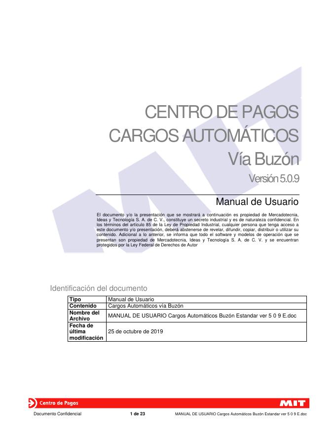 Cargos Automáticos Buzón Estandar ver 5 0 9 E.doc