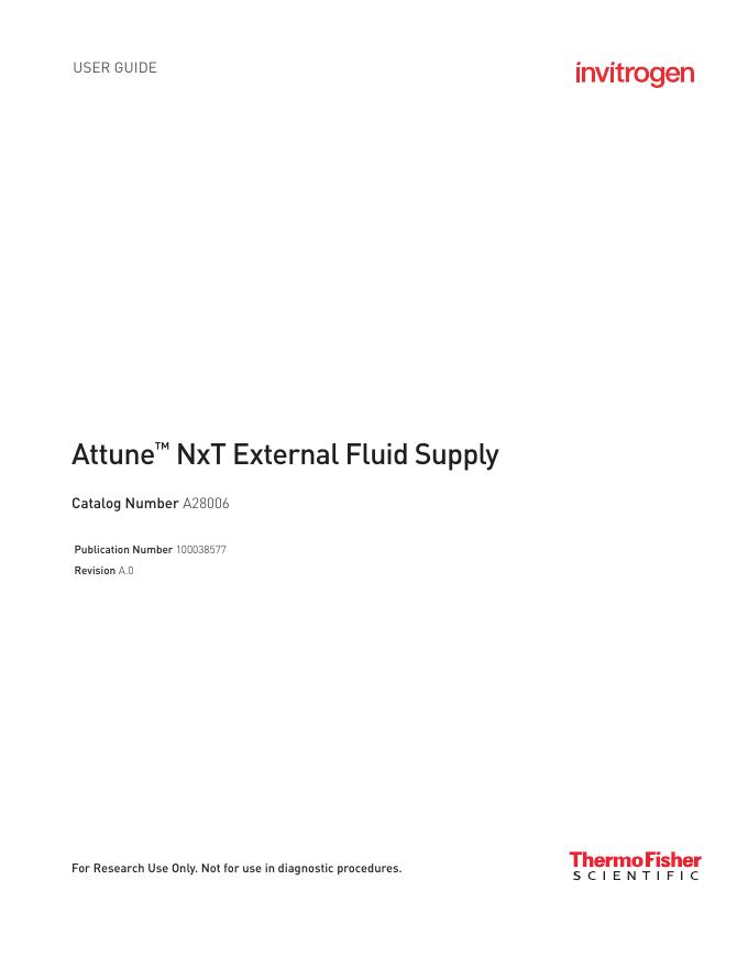 Attune™ NxT外部液体供应用户手册