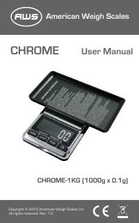 American Weigh Scales CHROME 数字袖珍秤用户手册