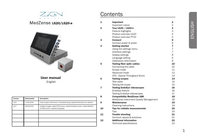 LG20/LG20-e 光纤光谱仪用户手册