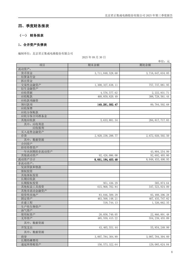 300223-北京君正：2025年第三季度报告(更正后)_第8页
