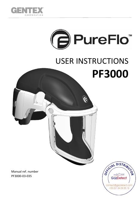 PureFlo 3000防毒面具使用手册