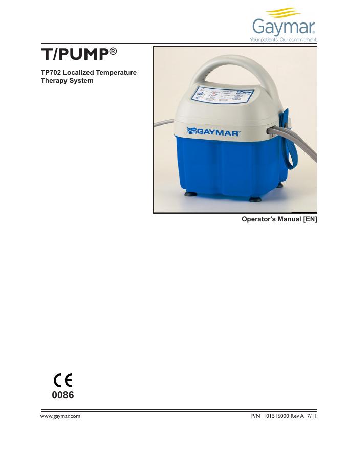 T/PUMP TP702 Localized Temperature Therapy System操作手册