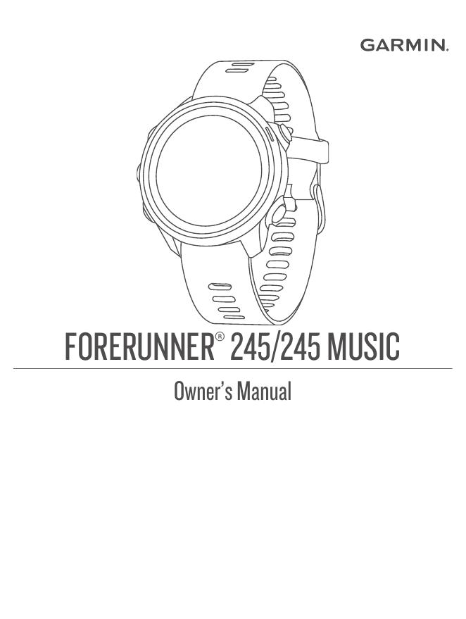 Garmin Forerunner 245/245 Music 用户手册