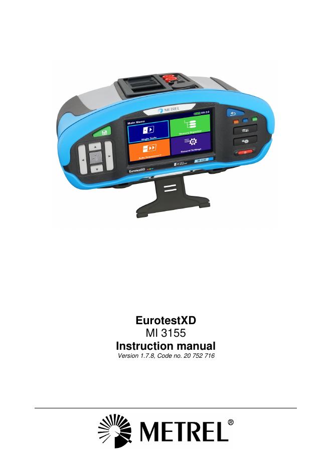 EurotestXD MI 3155 使用手册