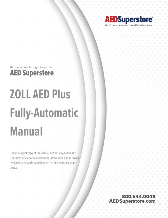 ZOLL AED Plus Fully-Automatic手册