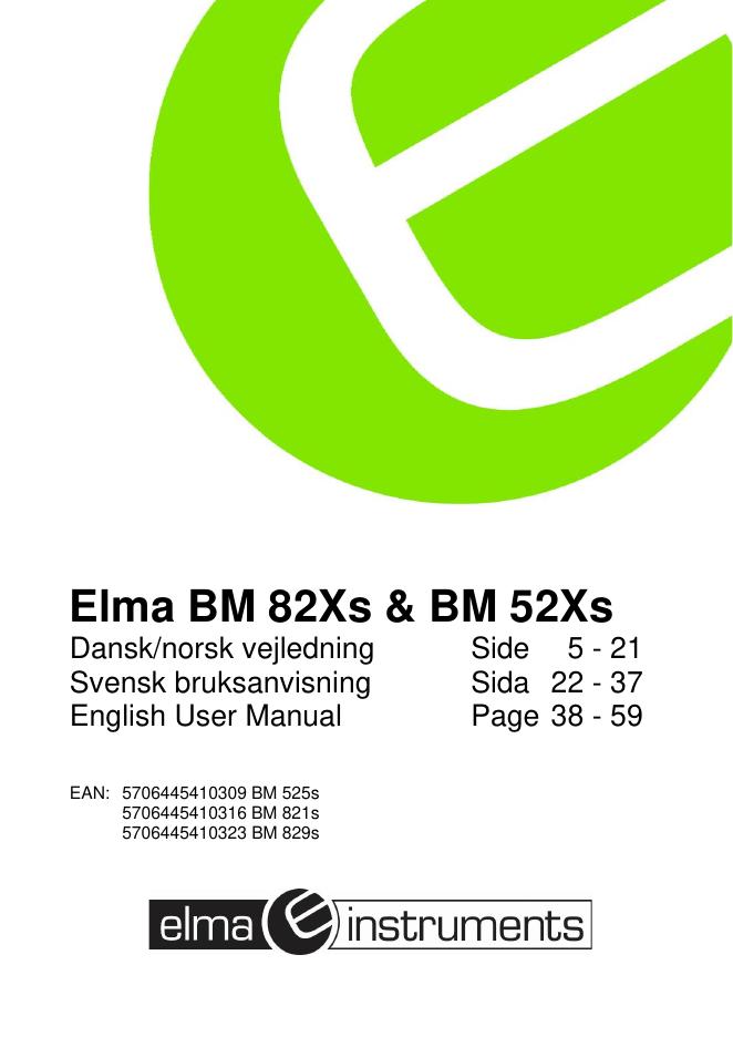 Elma BM 82Xs&BM 52Xs 电流表用户手册