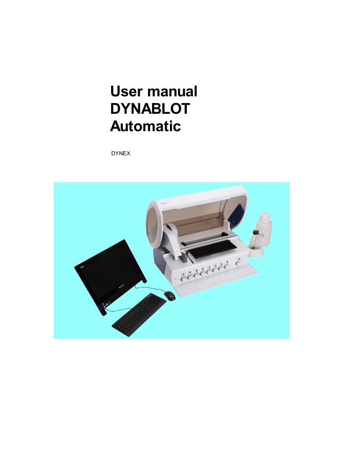DYNEX DYNABLOT Automatic自动免疫印迹分析仪用户手册