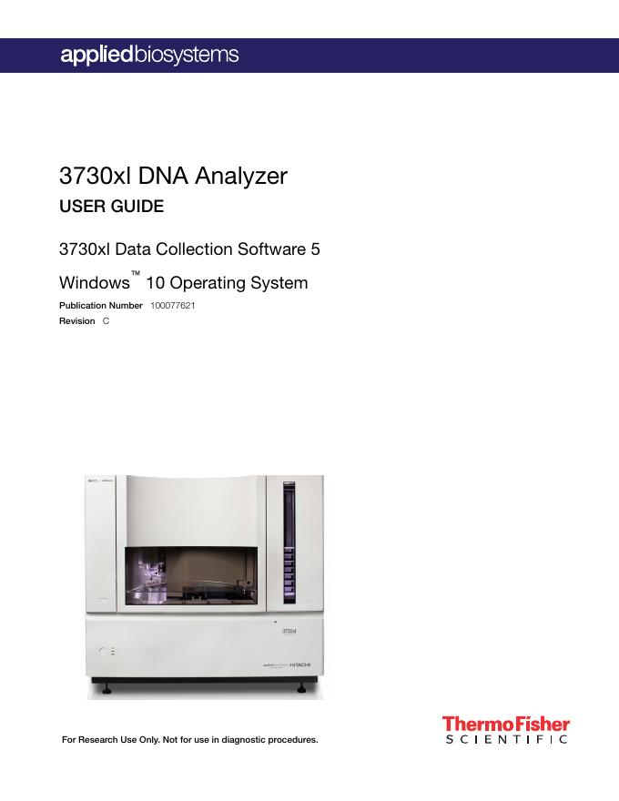3730xl DNA分析仪用户手册