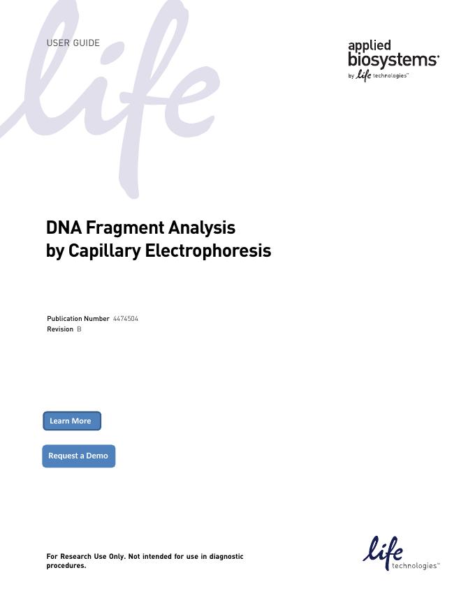 DNA片段分析 by Capillary Electrophoresis