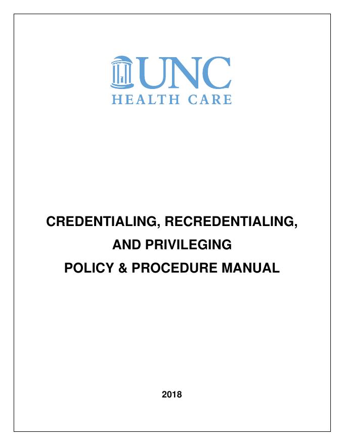 医疗机构人员资格认证、重新认证和临床特权政策与程序