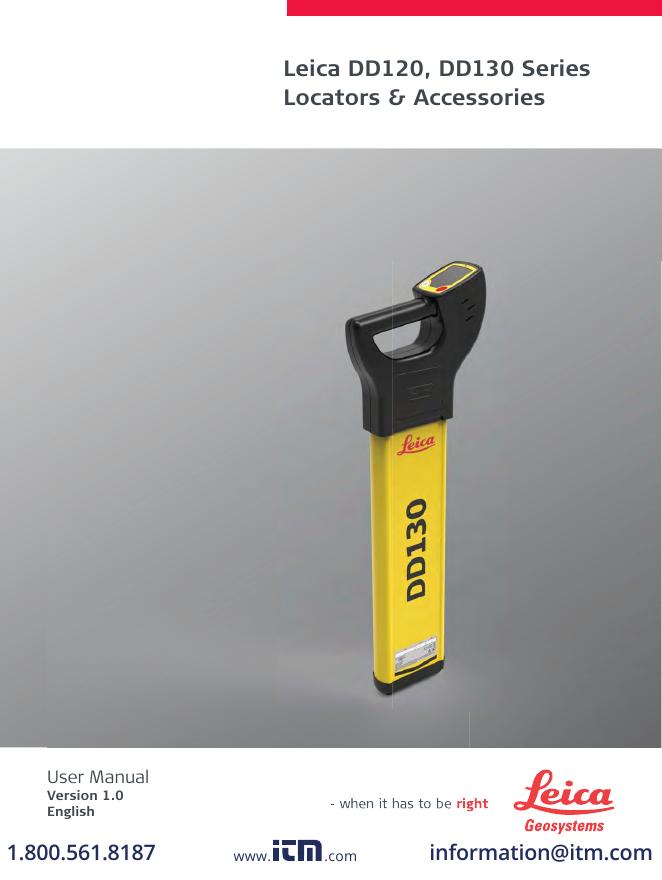 Leica DD120,DD130 Series Locators&Accessories User Manual