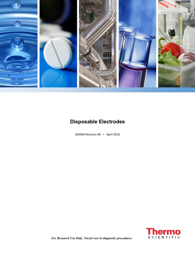Thermo Scientific 一次性电极使用手册