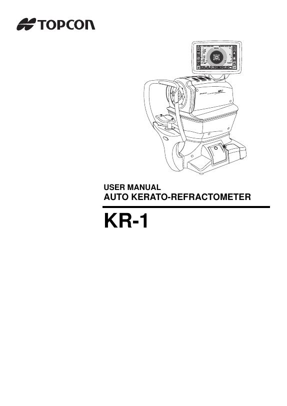 TOPCON 自动角膜屈光仪 KR-1 使用手册