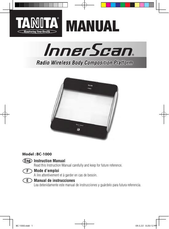 Tanita BC-1000人体成分分析仪使用手册