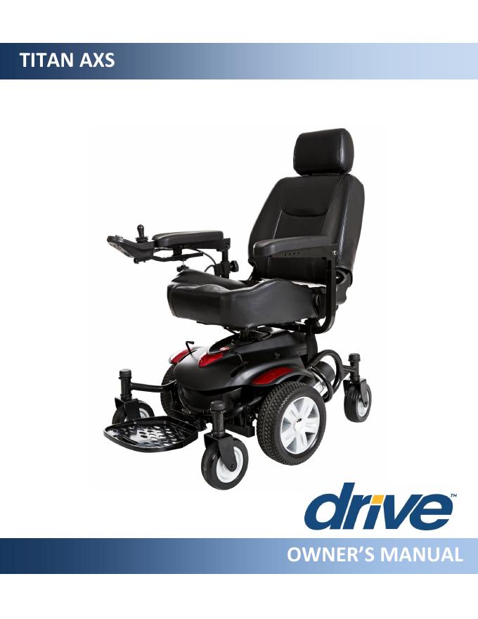 Titan AXS电动轮椅用户手册