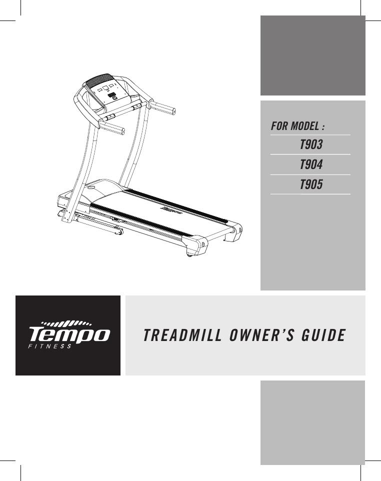 Tempo Fitness跑步机用户手册