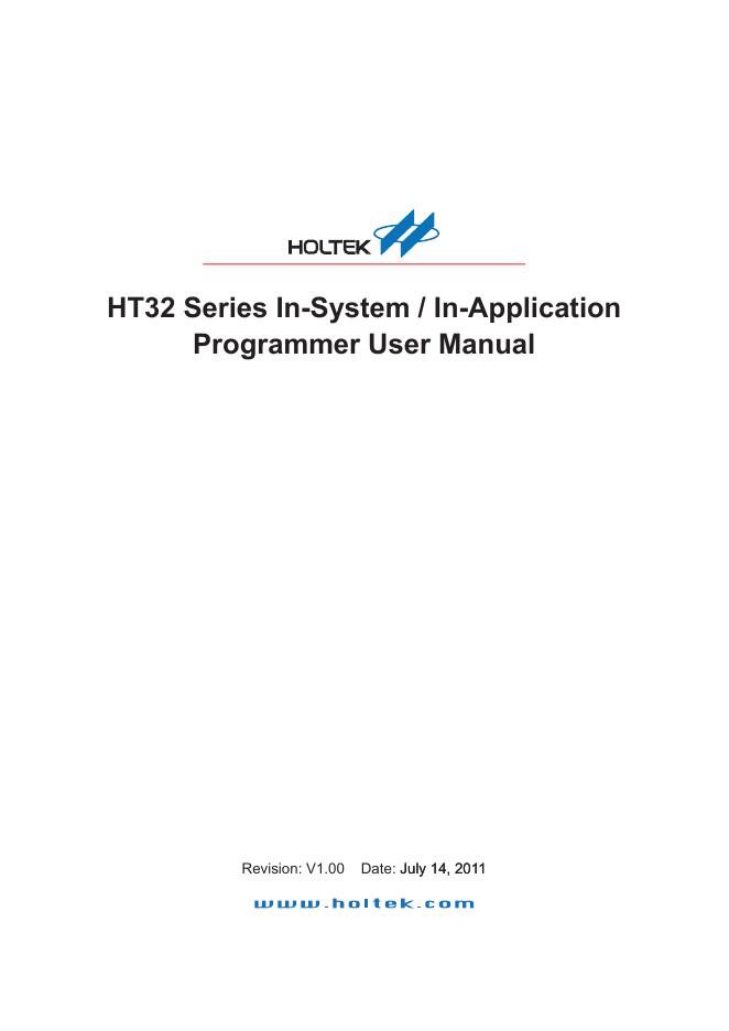 HT32系列In-System/In-Application Programmer用户手册