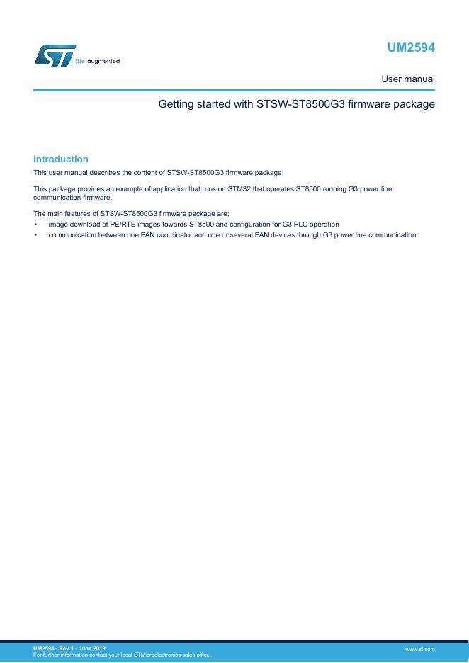 STSW-ST8500G3 固件包用户手册