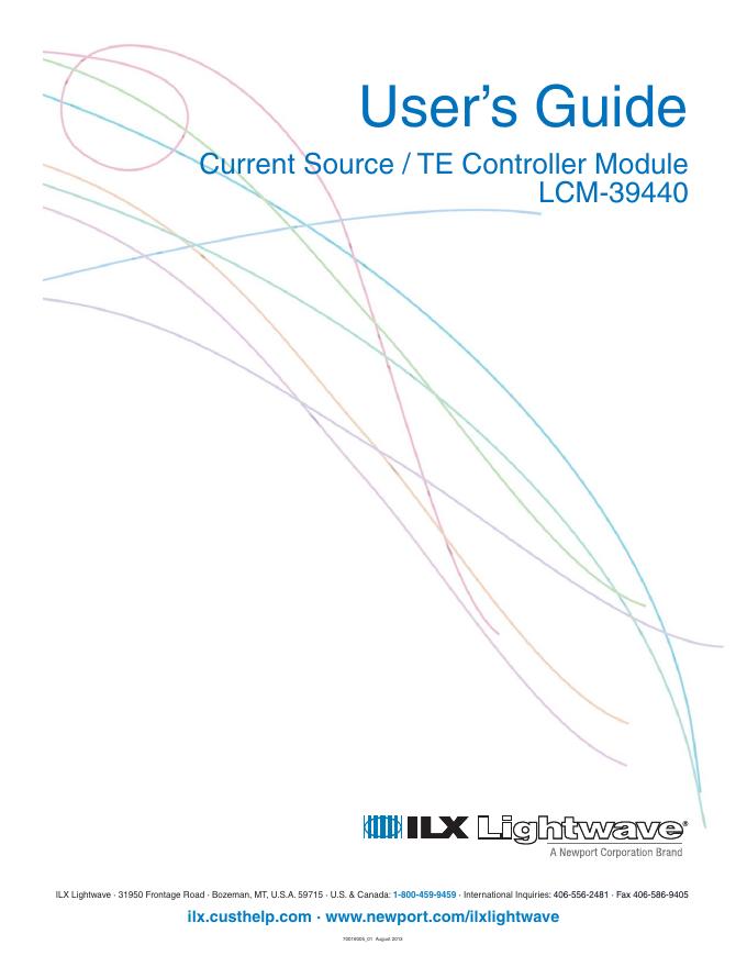 LCM-39440电流源/TE控制器模块用户手册