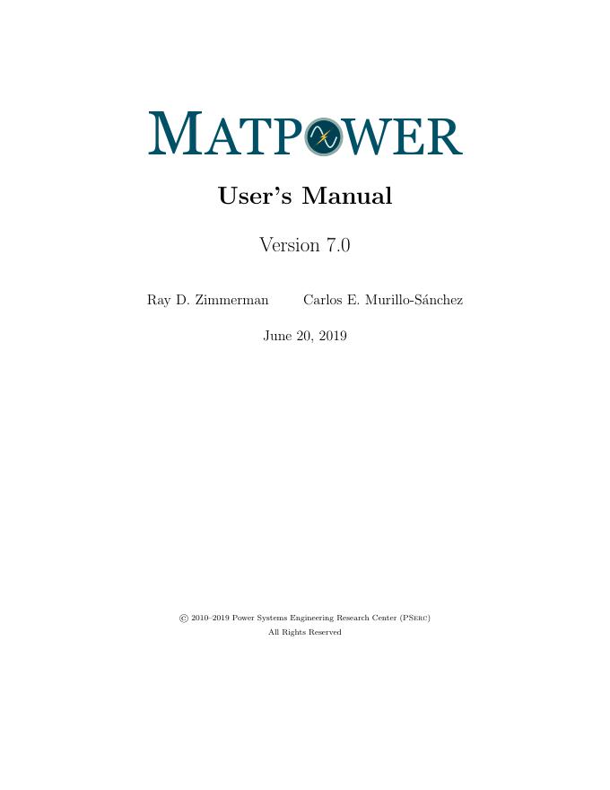 Matpower用户手册