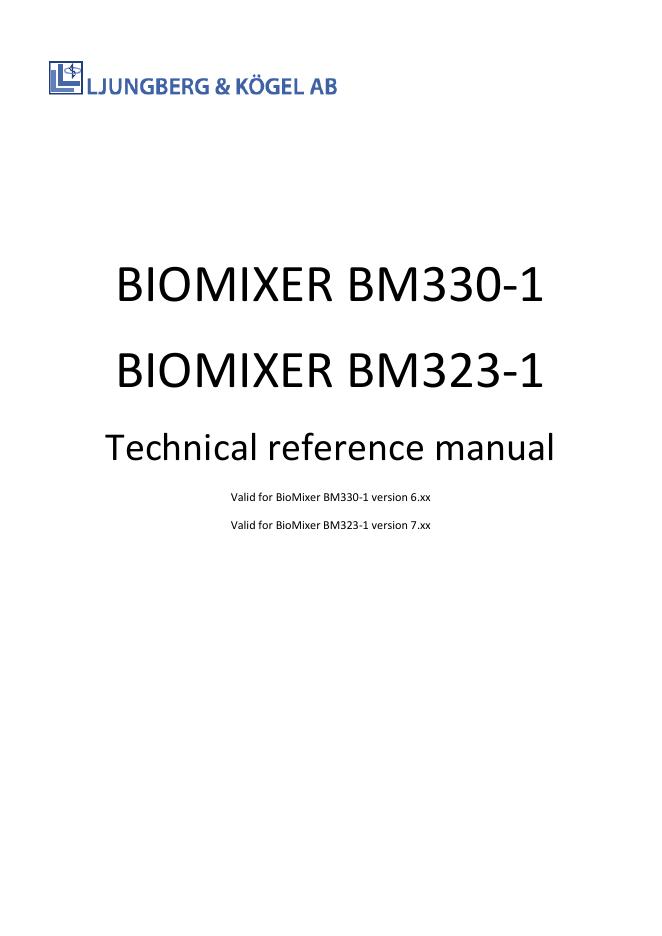 BioMixer BM330-1/BM323-1 技术参考手册