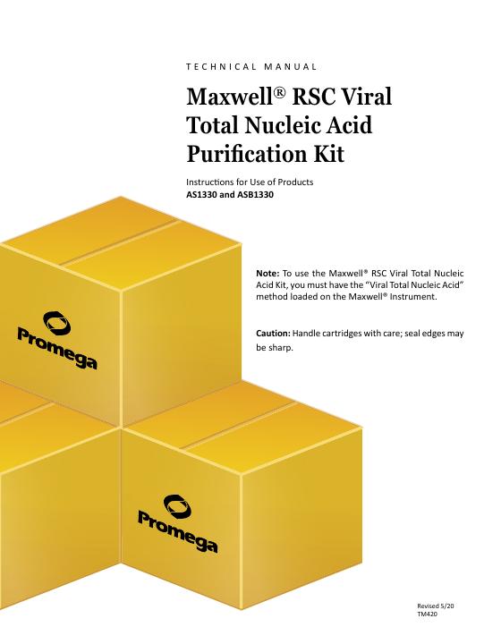 Maxwell® RSC Viral Total Nucleic Acid Purification Kit手册