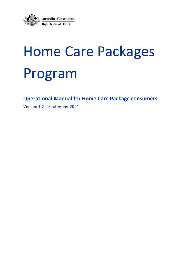 家居护理包操作手册