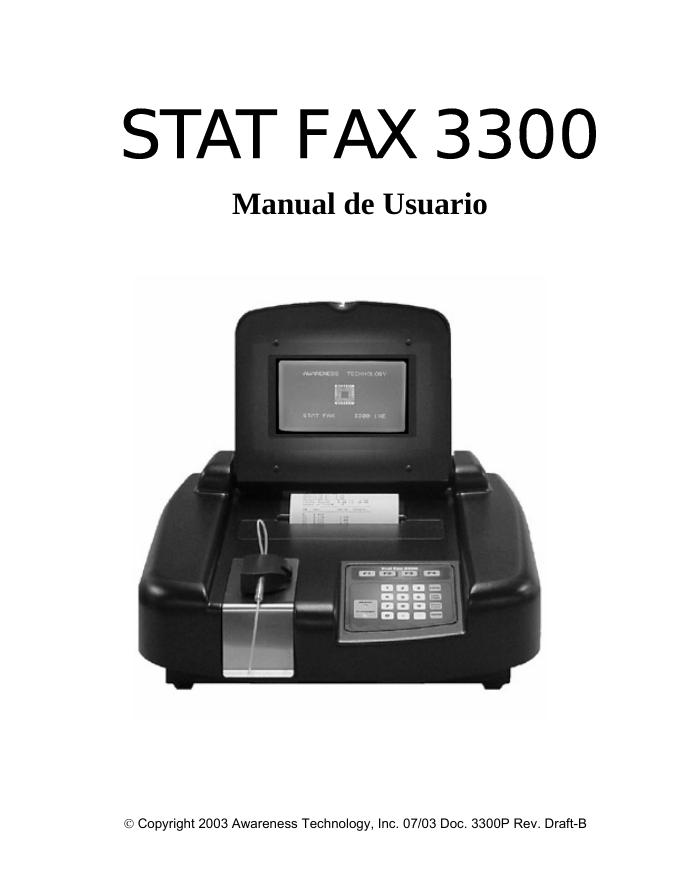 STAT FAX 3300使用手册