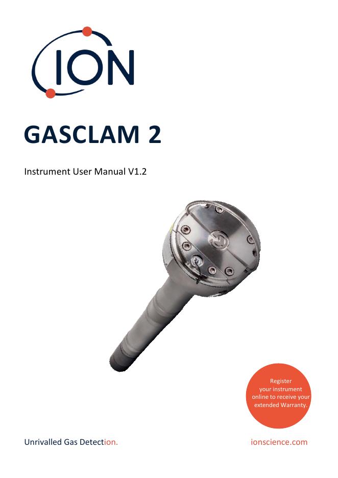 Ion Science GasClam 2仪器用户使用手册