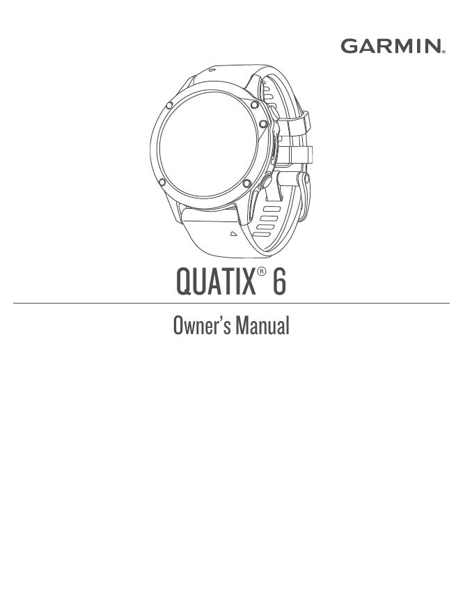 Garmin Quatix 6 使用手册