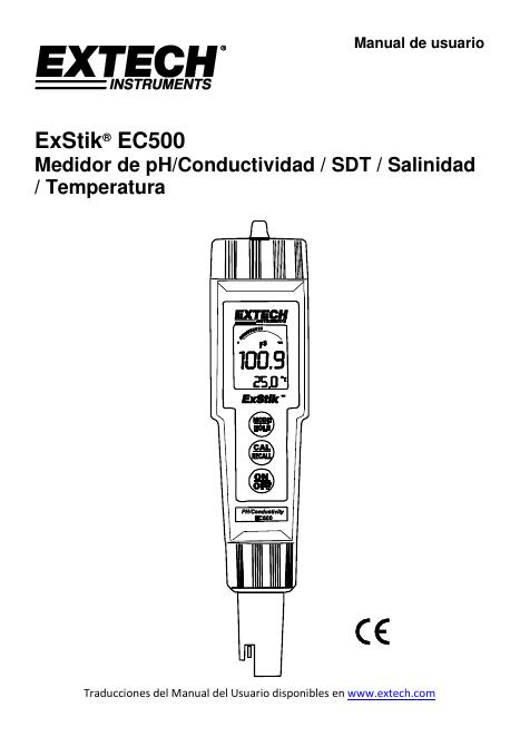 EXStik® EC500 用户手册