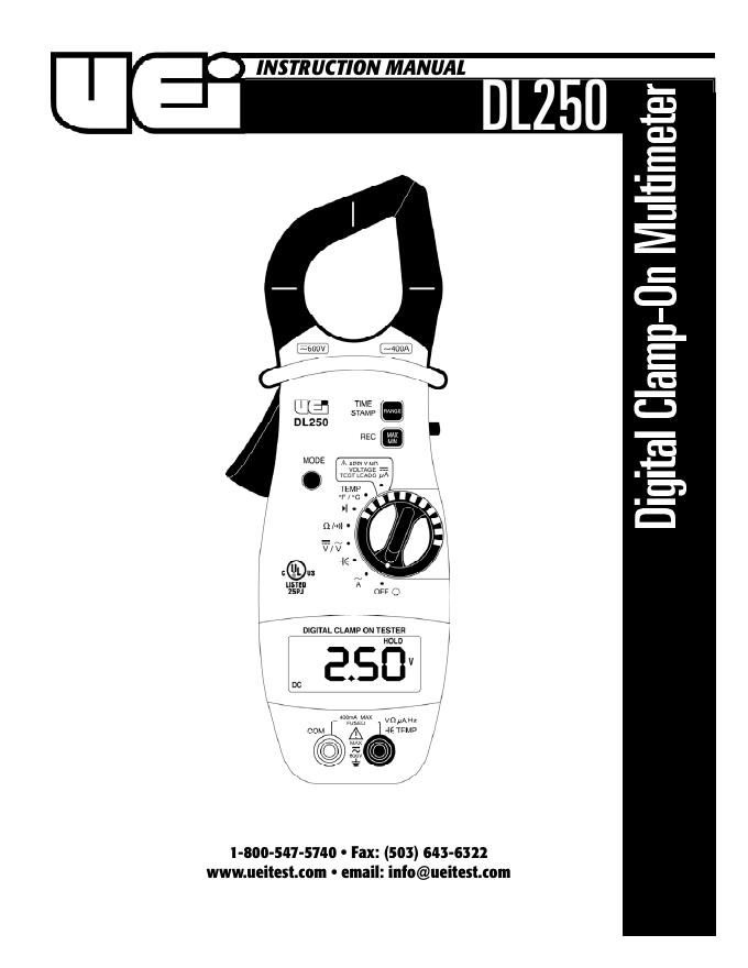 UEI DL250数字钳型万用表使用手册